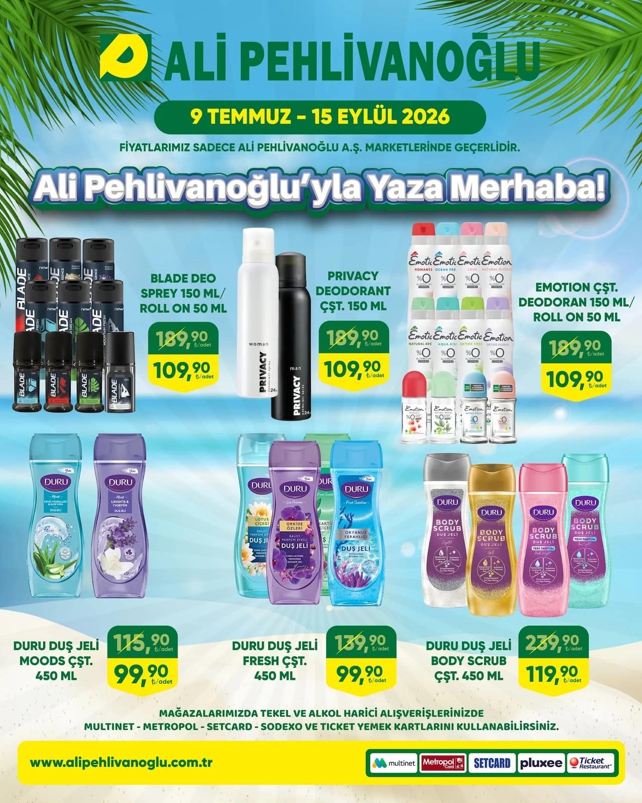 Ali Pehlivanoğlu - İndirim Broşürü 09 Temmuz - 15 Eylül 2026