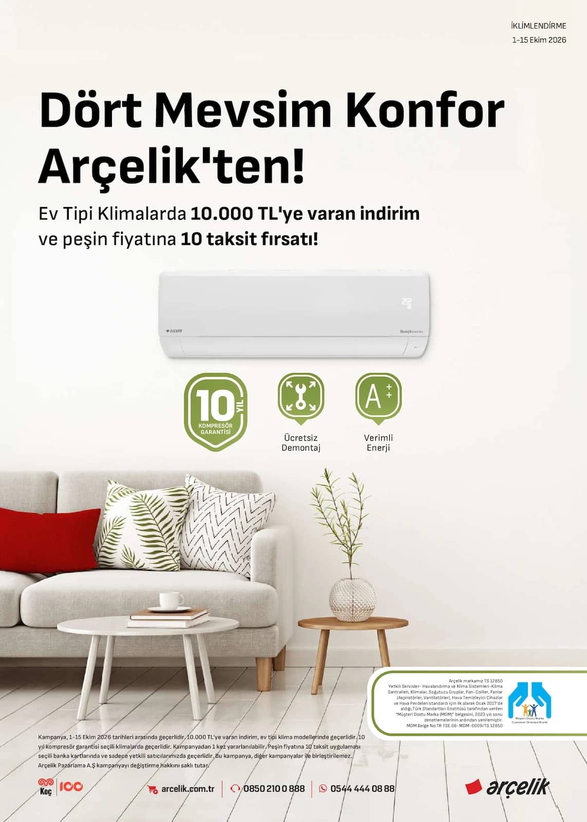 Arçelik - İklimlendirme Broşürü 01 - 15 Ekim 2026