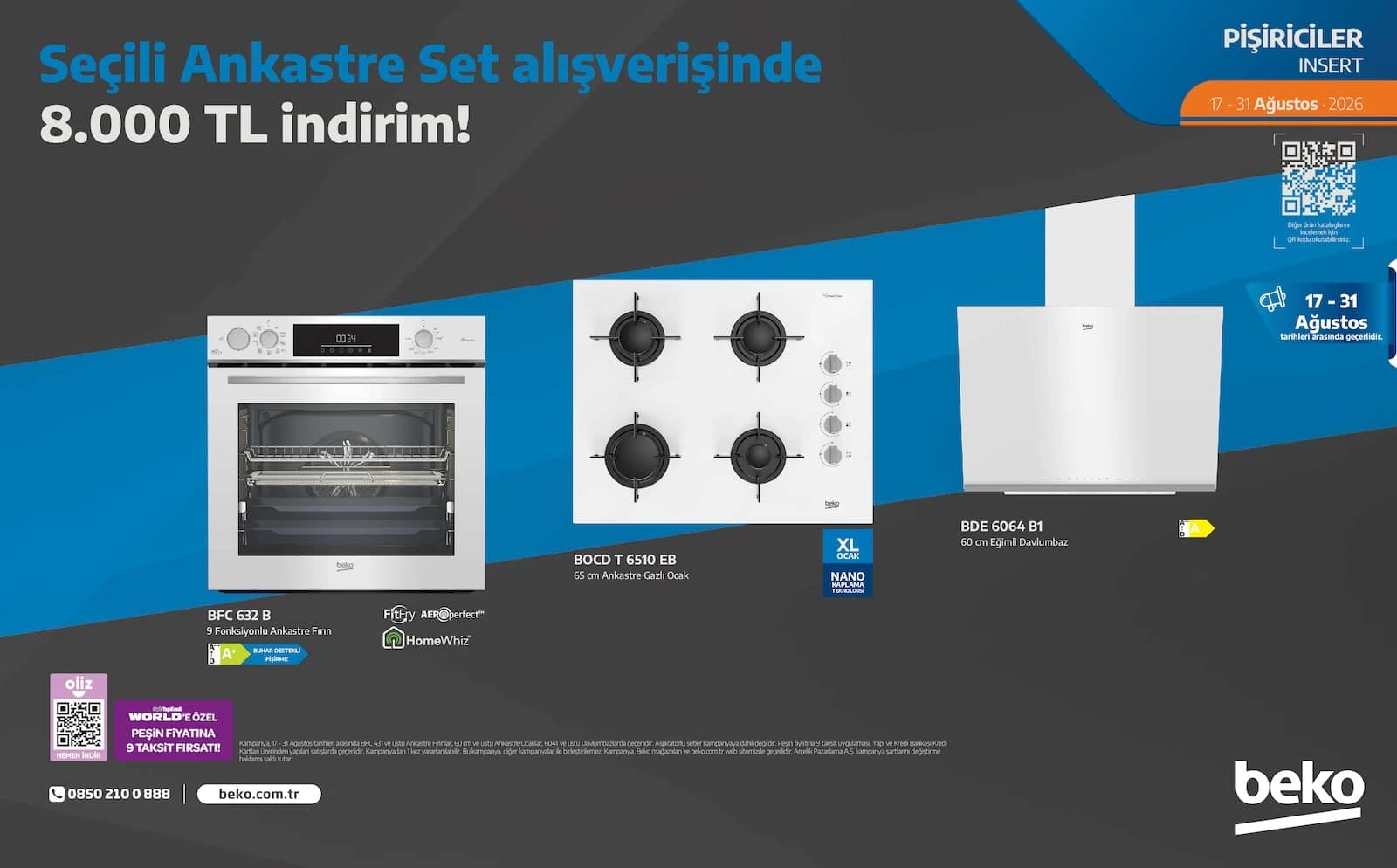 Beko - Ankastre Broşürü 17 - 31 Ağustos 2026