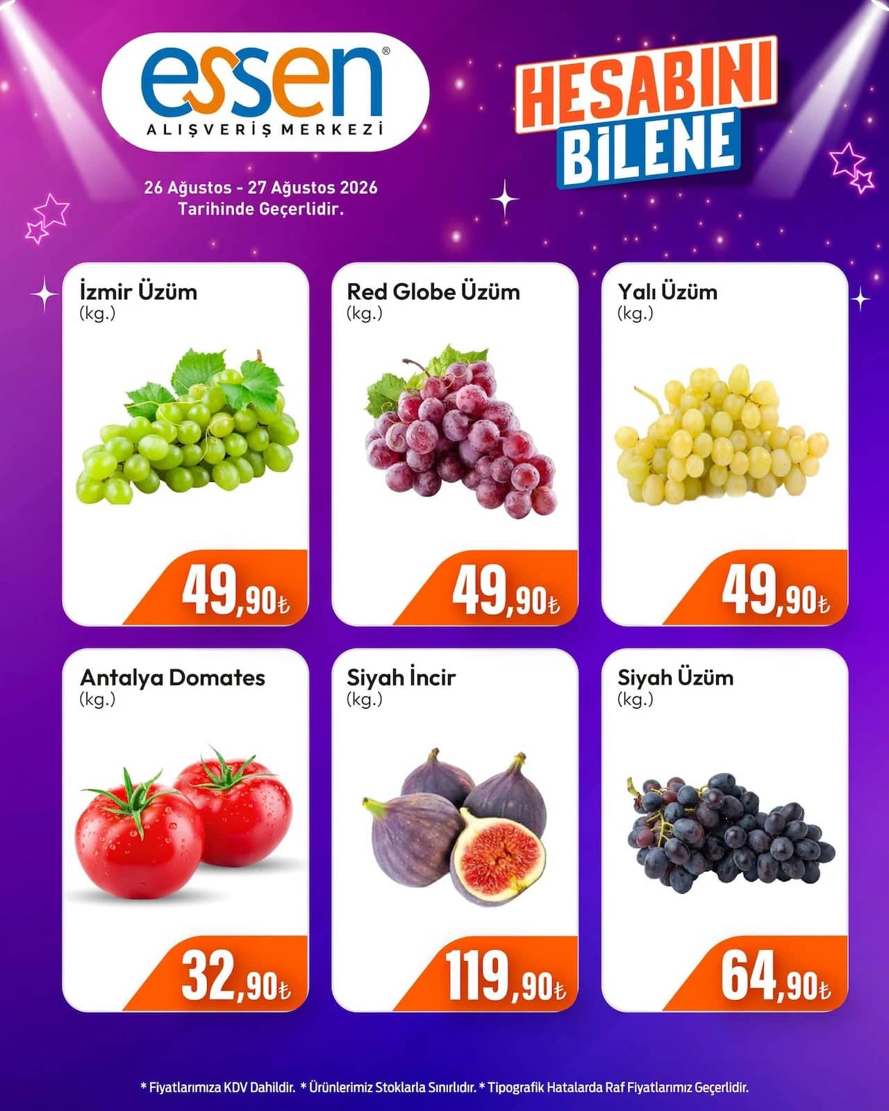 Essen - Manav İndirimleri 26 - 27 Ağustos 2026