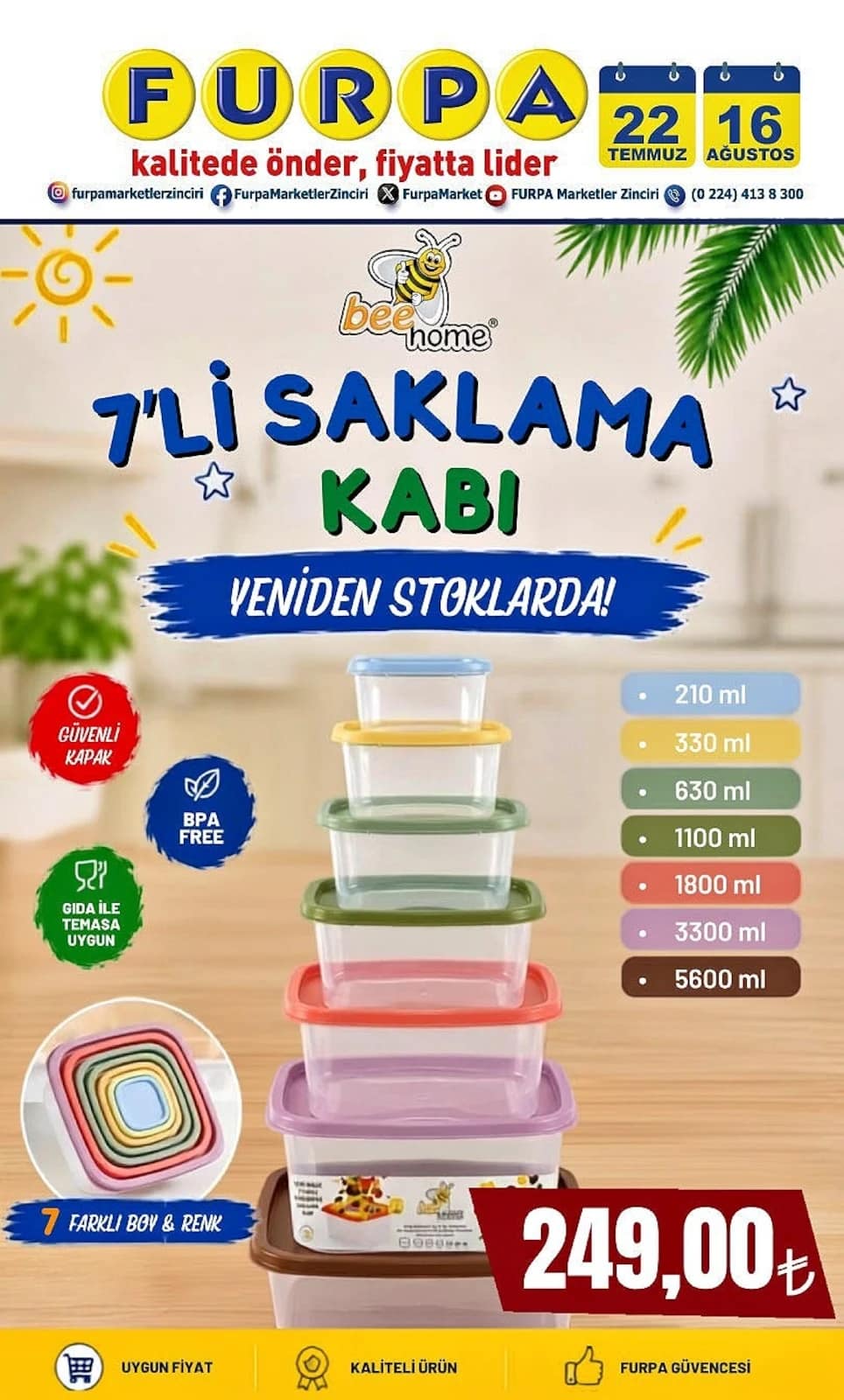 Furpa Market - İndirim Broşürü 22 Temmuz - 16 Ağustos 2026