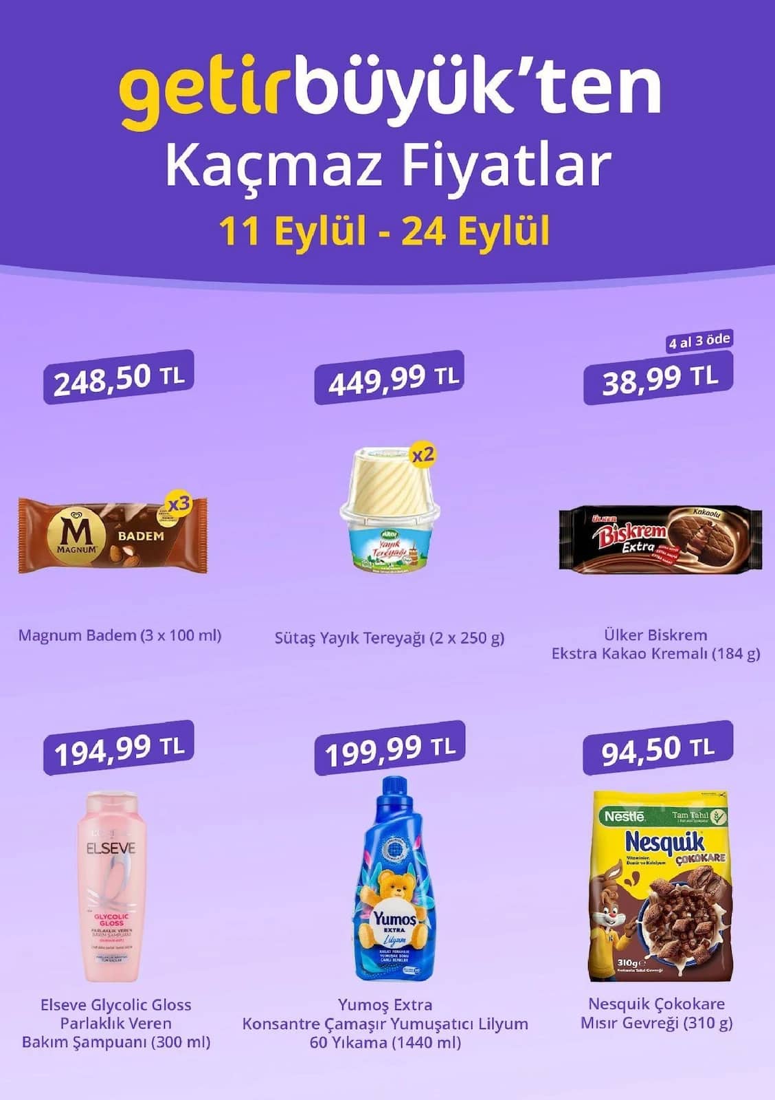 Getir - İndirim Broşürü 11 - 24 Eylül 2026