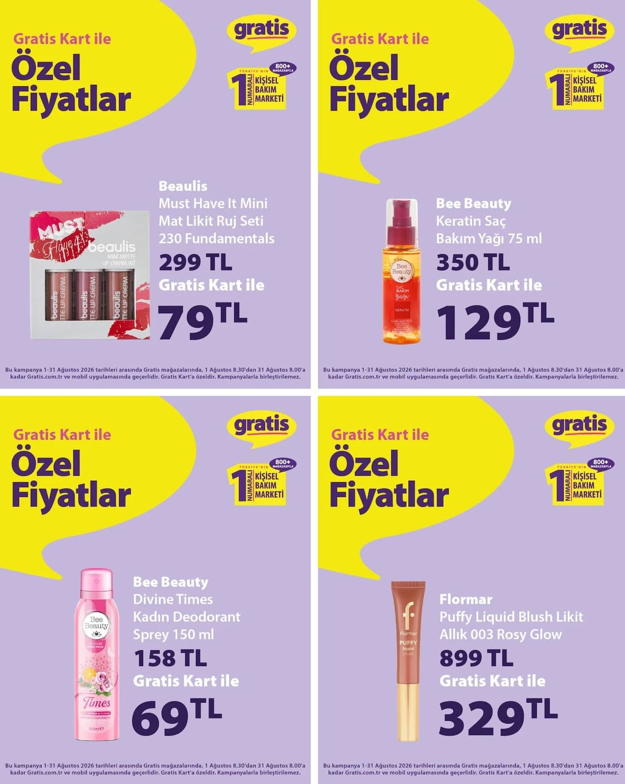 Gratis - Instagram Post'u 01 - 31 Ağustos 2026