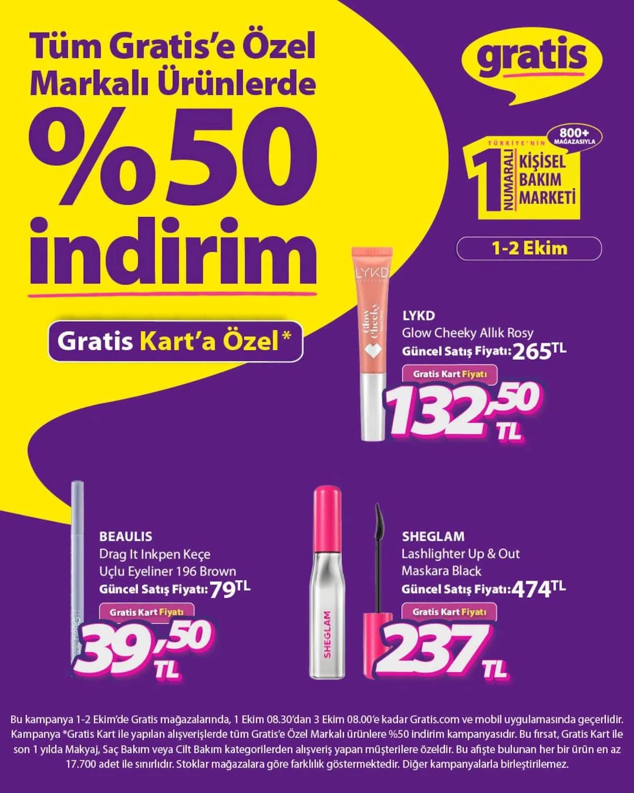 Gratis - Instagram Post'u 01 - 02 Ekim 2026