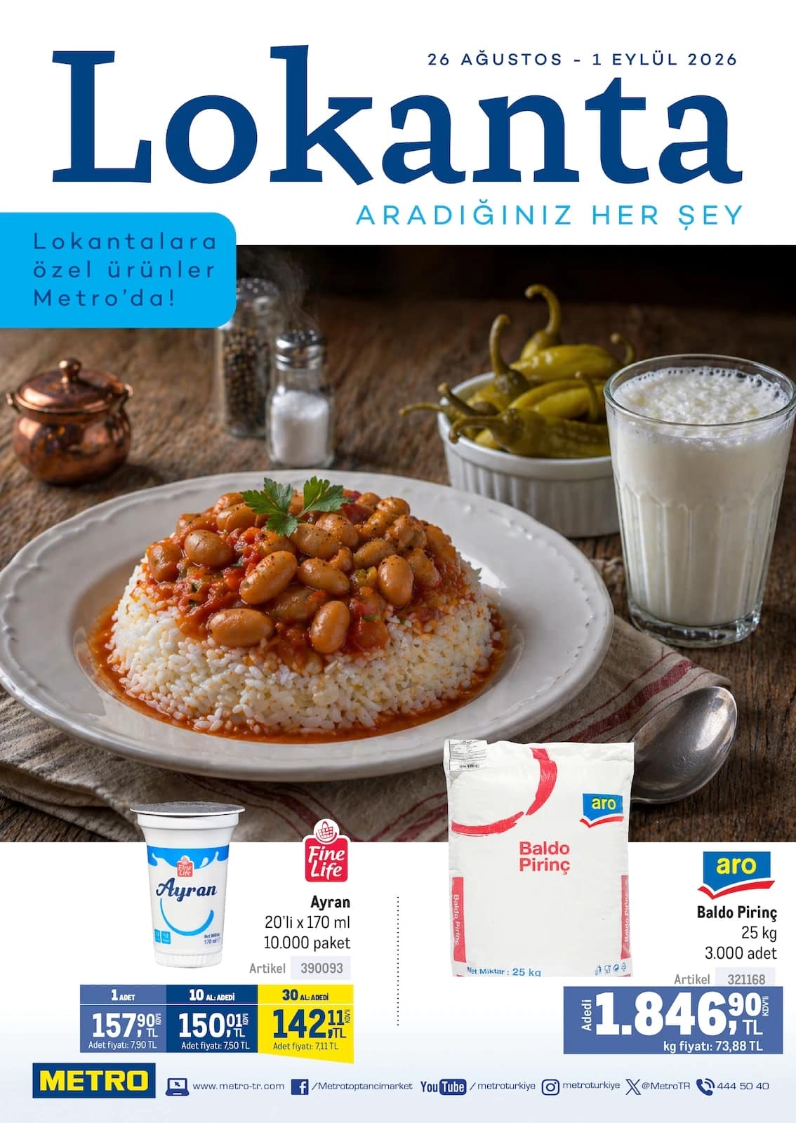 Metro - Lokantalar 26 Ağustos - 01 Eylül 2026