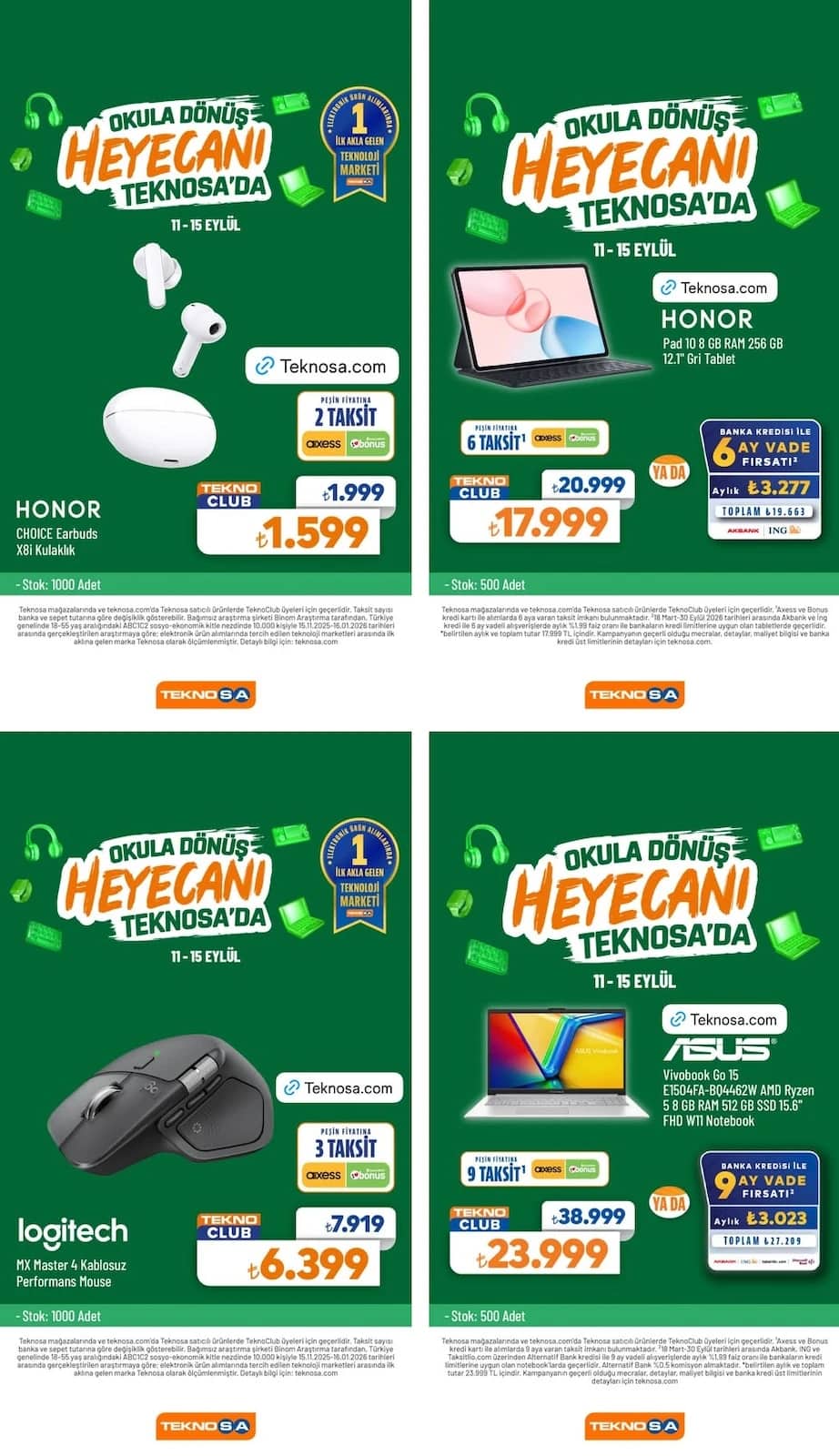 Teknosa - İndirim Broşürü 11 - 15 Eylül 2026