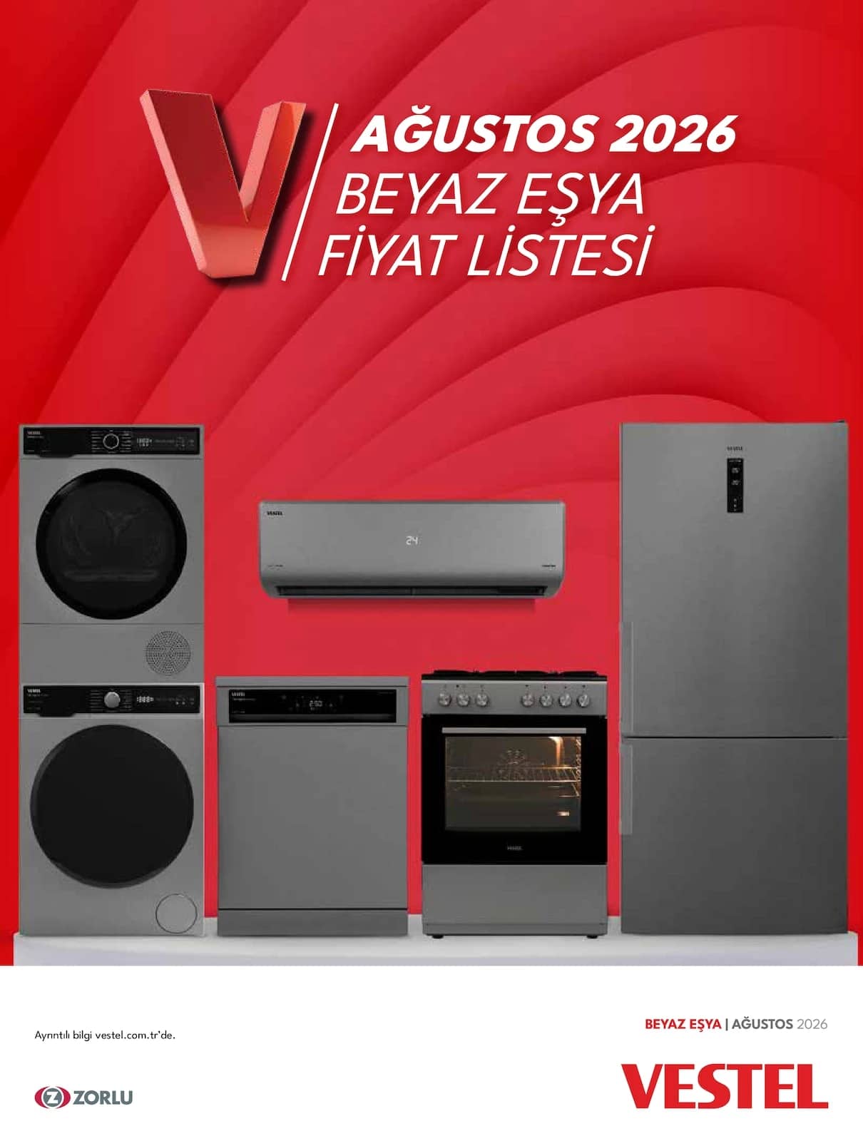 Vestel - Beyaz Eşya Broşürü 04 Ağustos - 01 Eylül 2026