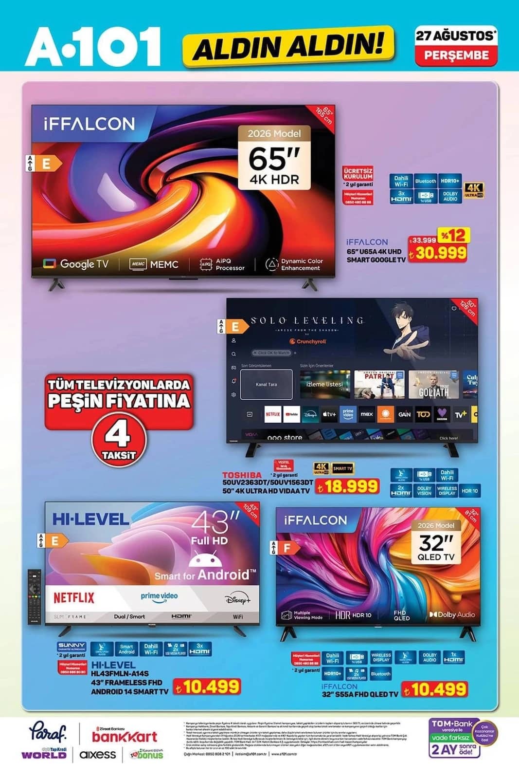 A-101 - Aldın Aldın 27 Ağustos - 02 Eylül 2026 - Sayfa 1