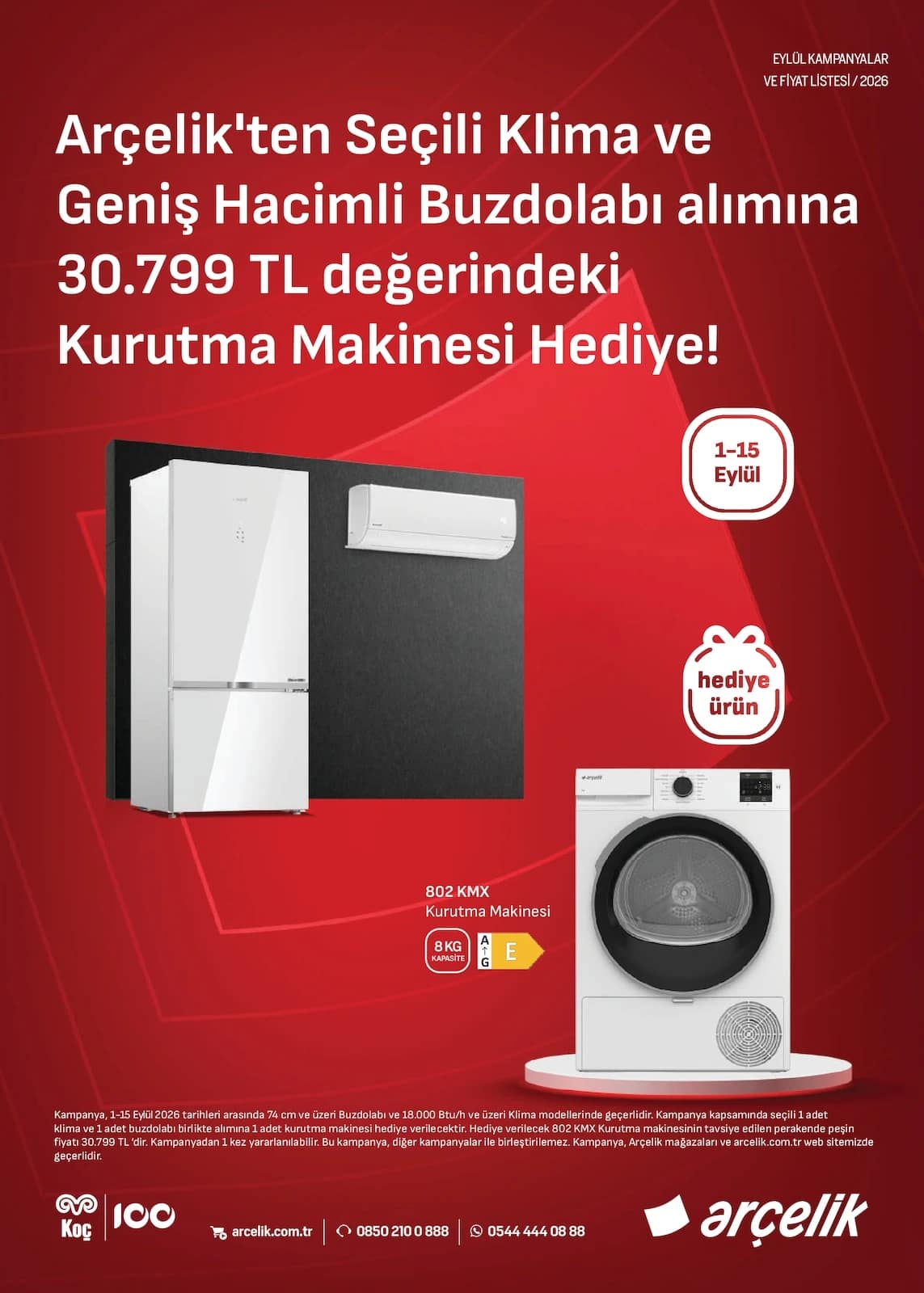 Arçelik - İklimlendirme Broşürü 01 - 15 Eylül 2026 - Sayfa 1