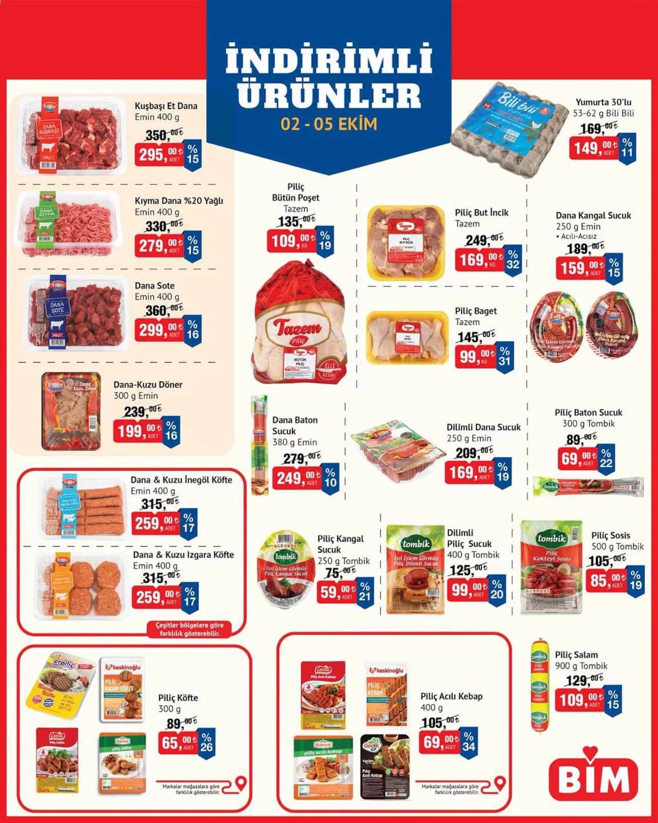 Bim - İndirimli Ürünler 02 - 05 Ekim 2026 - Sayfa 1