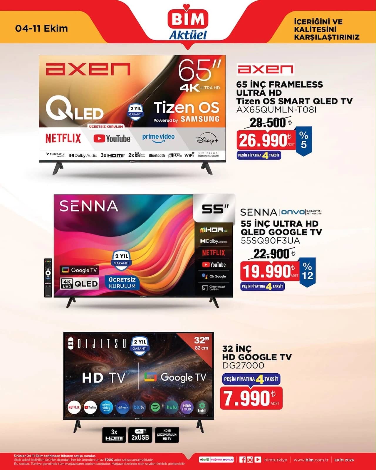 Bim - İndirim Broşürü 04 - 11 Ekim 2026 - Sayfa 1