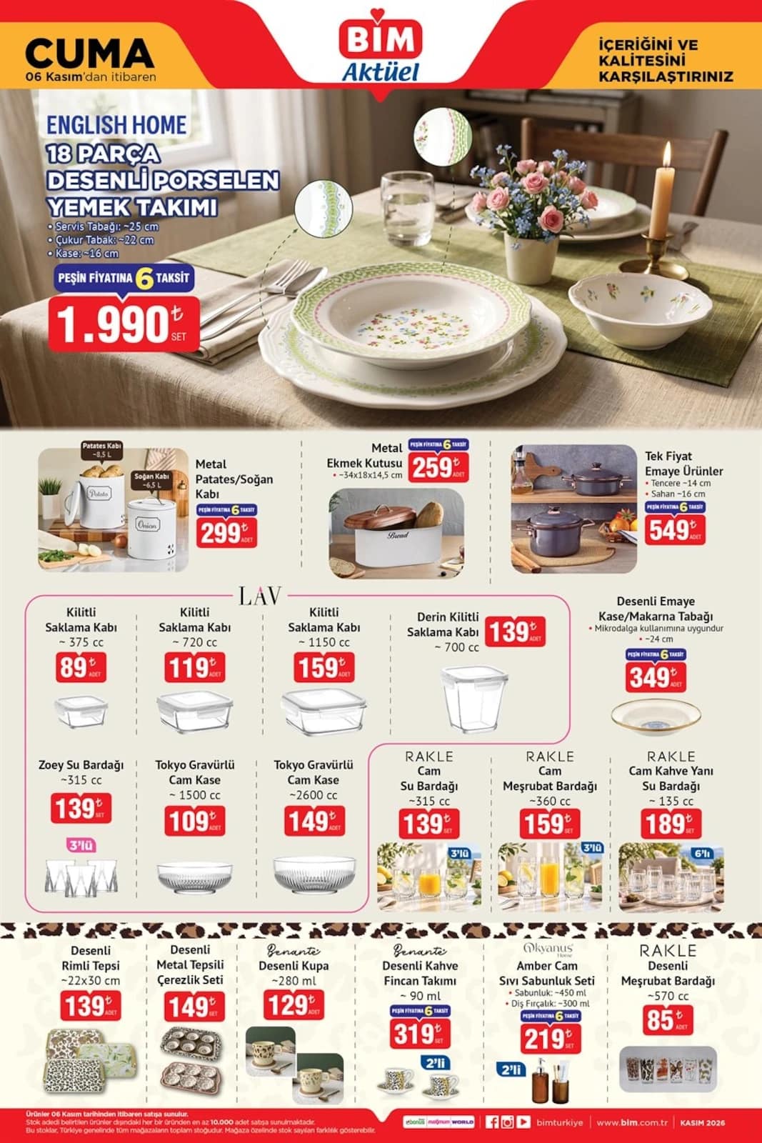 Bim - İndirim Broşürü 06 - 12 Kasım 2026 - Sayfa 1