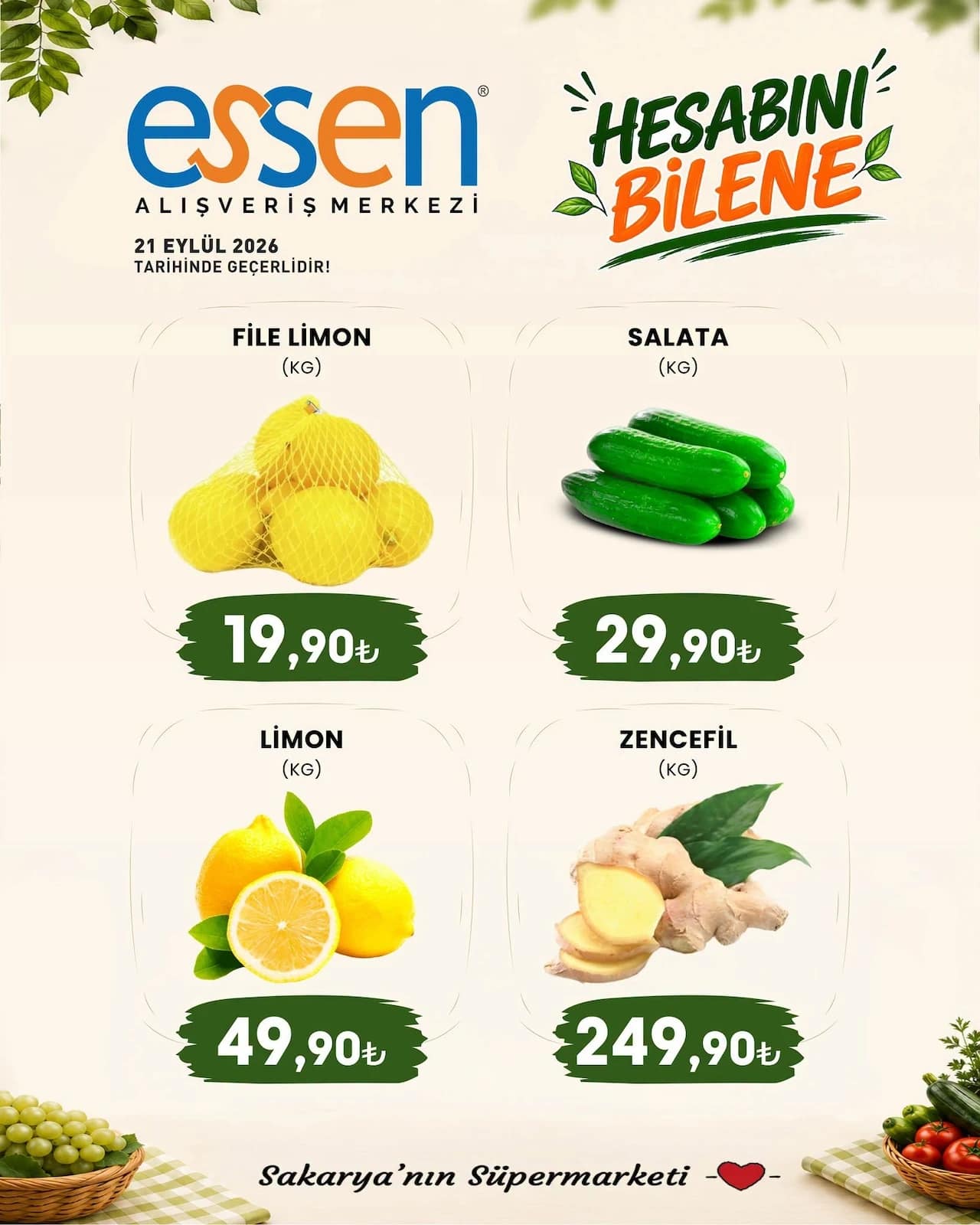 Essen - Manav İndirimleri 21 - 21 Eylül 2026 - Sayfa 1