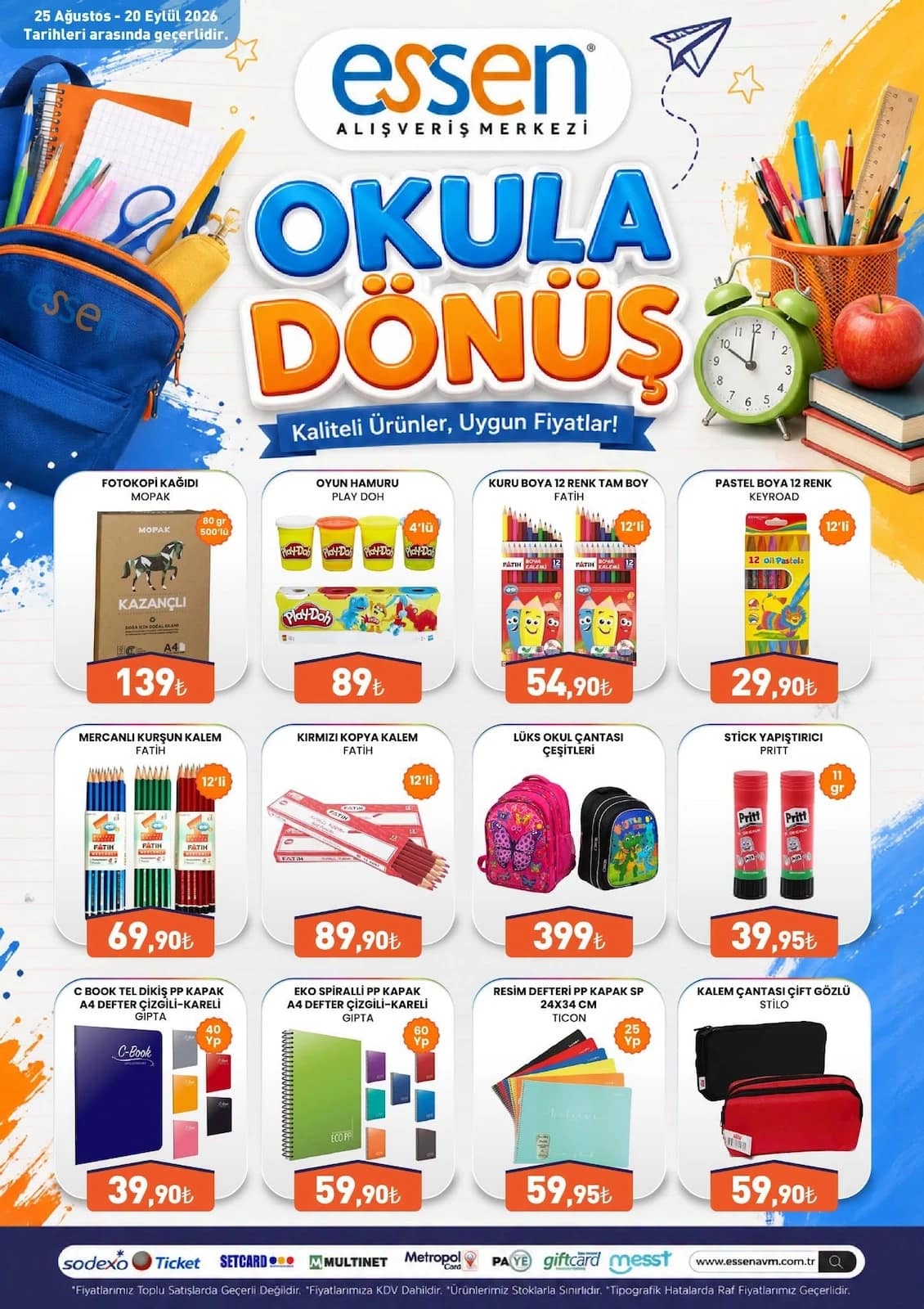 Essen - Okul Alışverişi 25 Ağustos - 20 Eylül 2026 - Sayfa 1