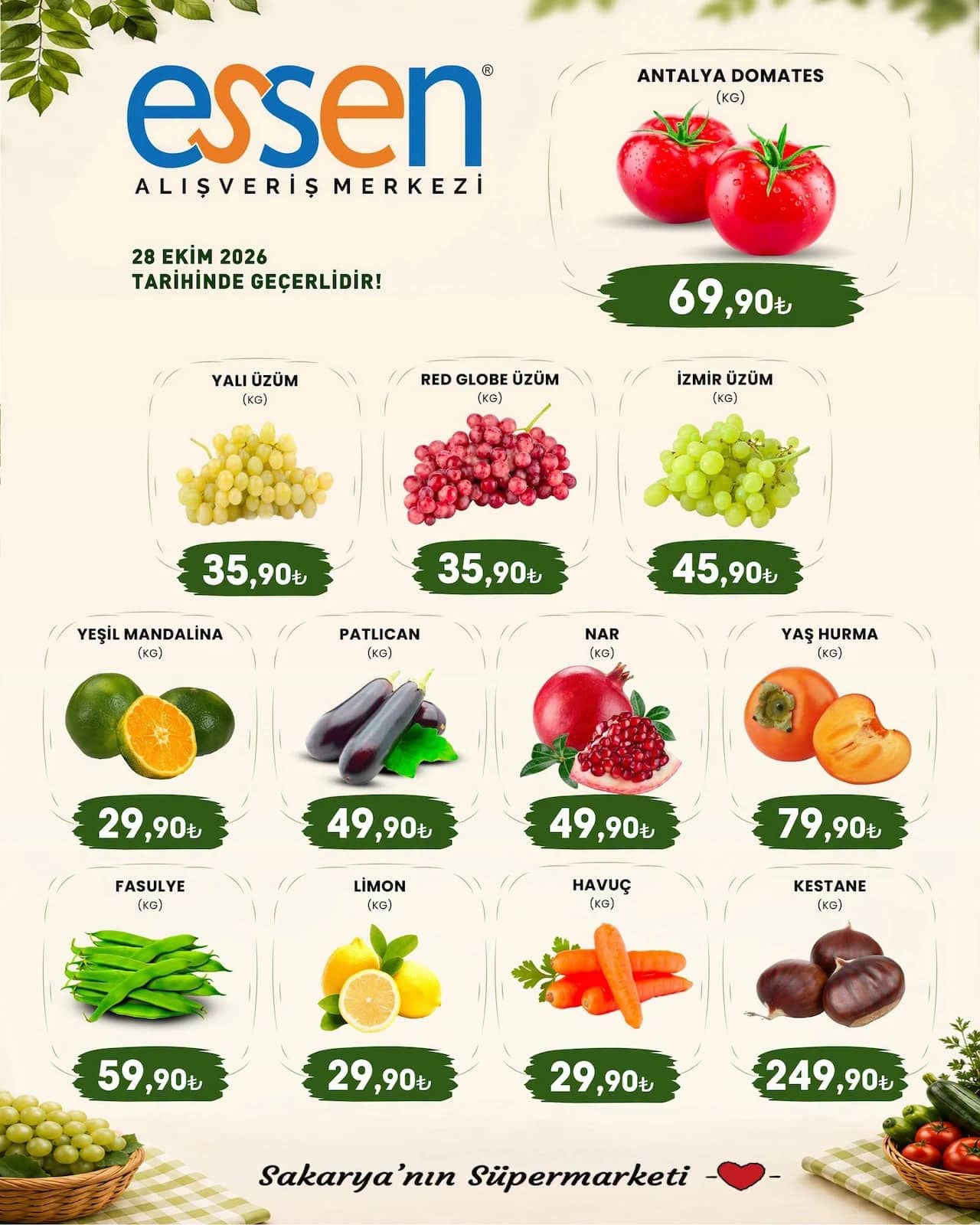 Essen - Manav İndirim Broşürü 28 - 28 Ekim 2026 - Sayfa 1
