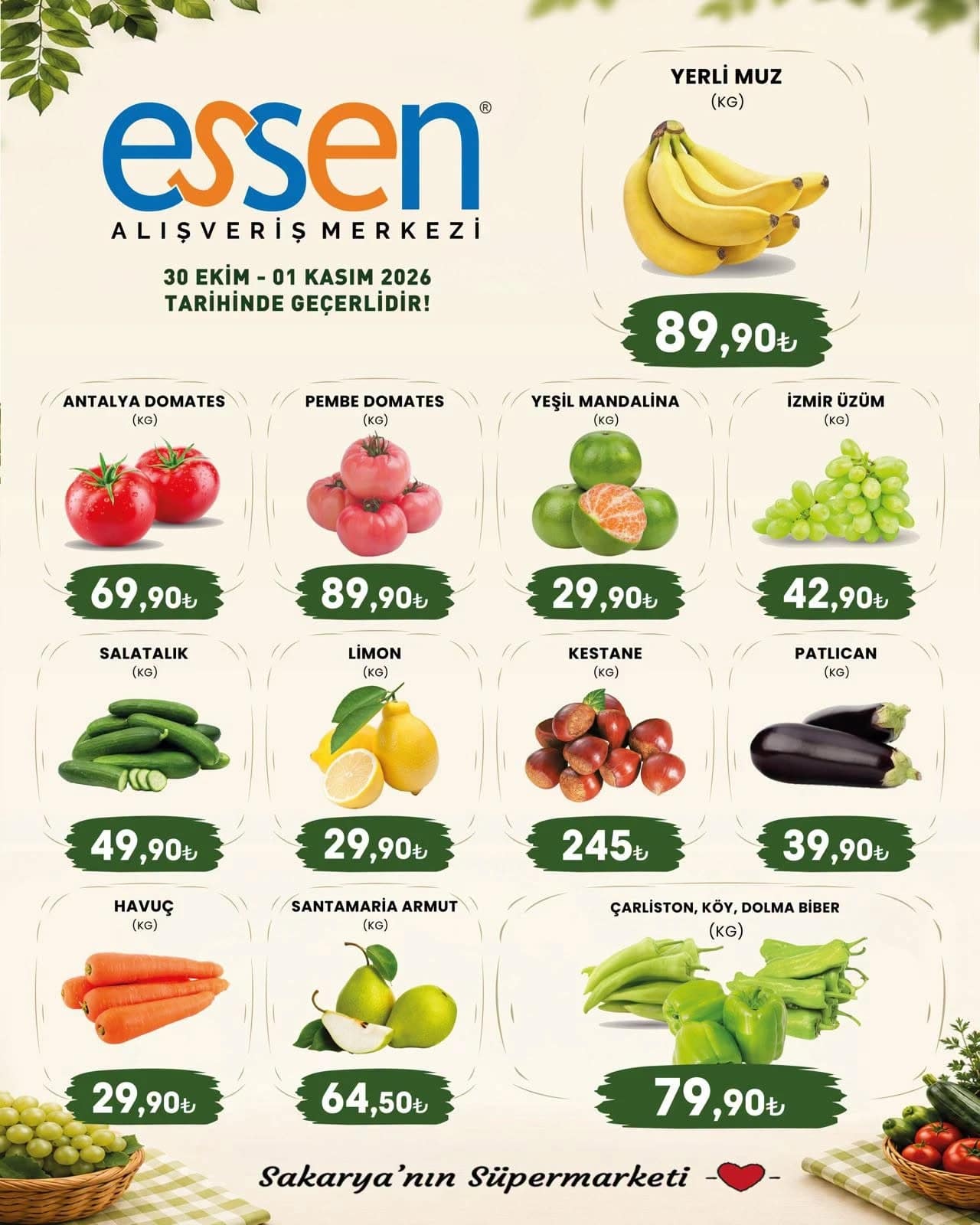 Essen - Manav İndirim Broşürü 30 Ekim - 01 Kasım 2026 - Sayfa 1