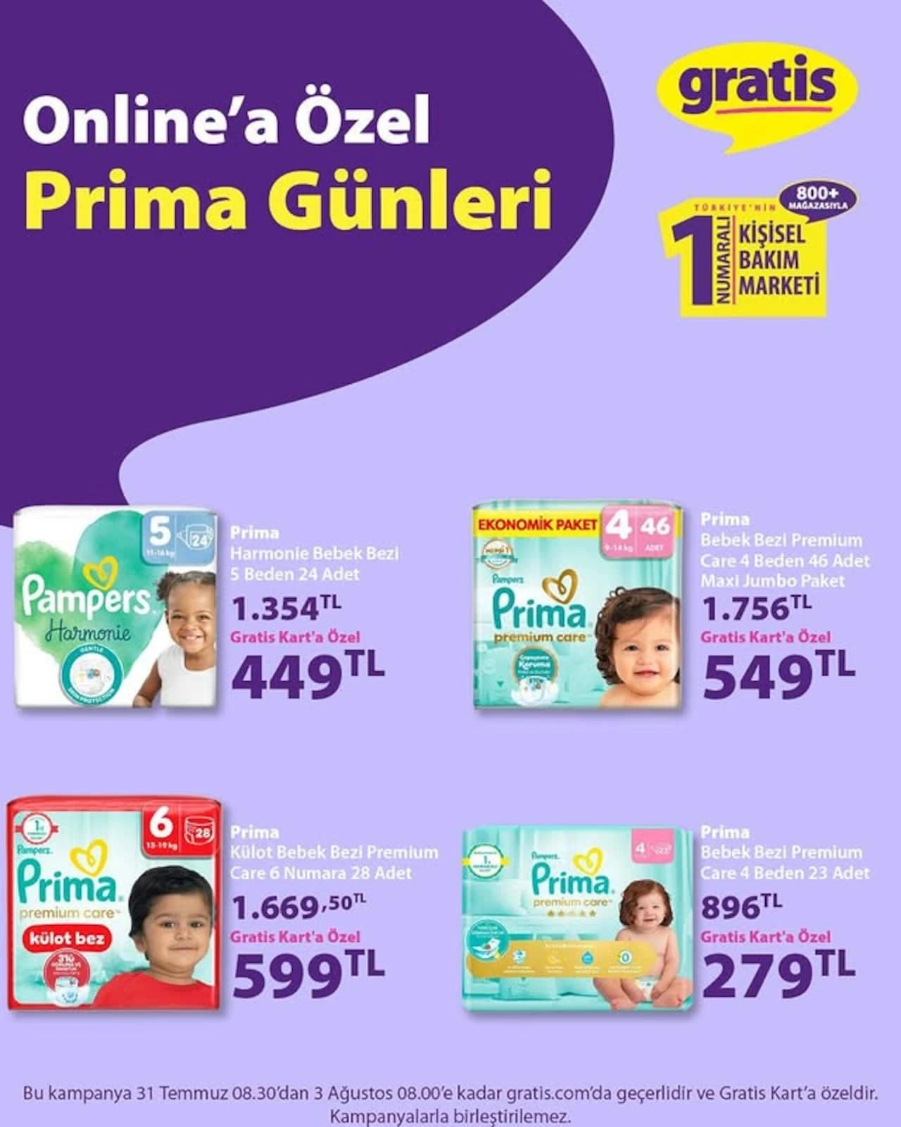 Gratis - Instagram Post'u 31 Temmuz - 03 Ağustos 2026 - Sayfa 1