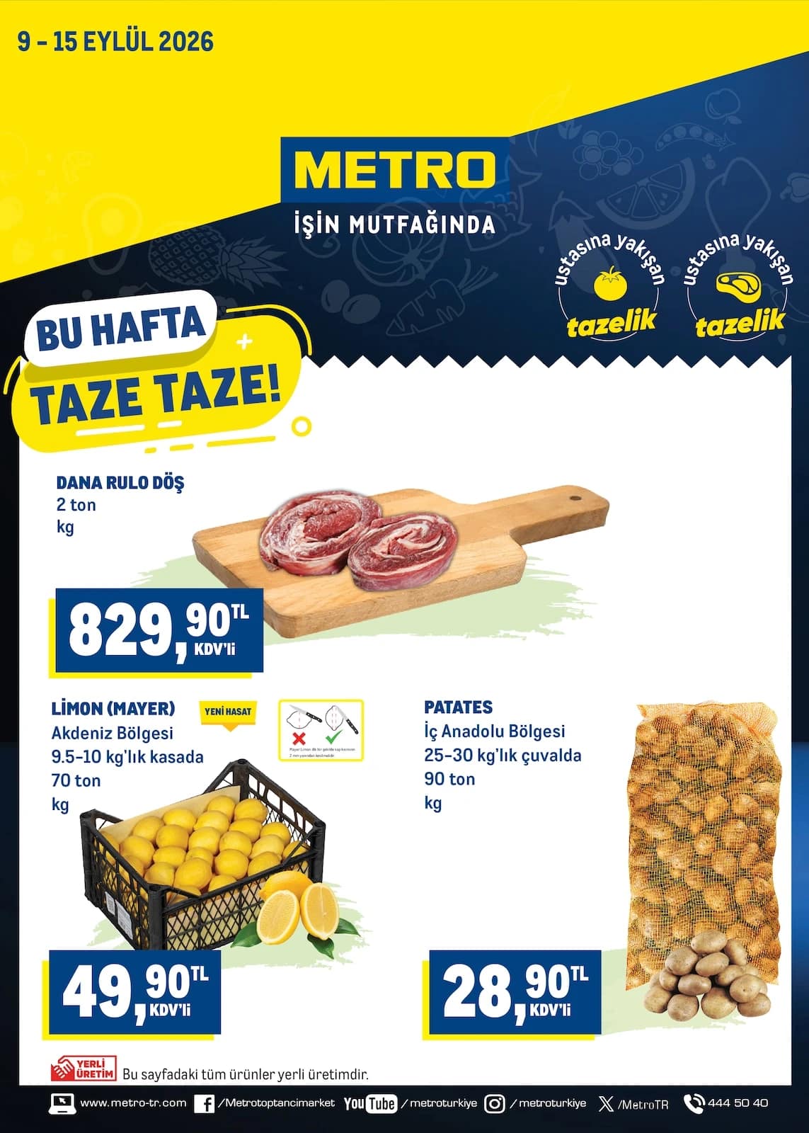 Metro - Taze Ürünler 09 - 15 Eylül 2026 - Sayfa 1