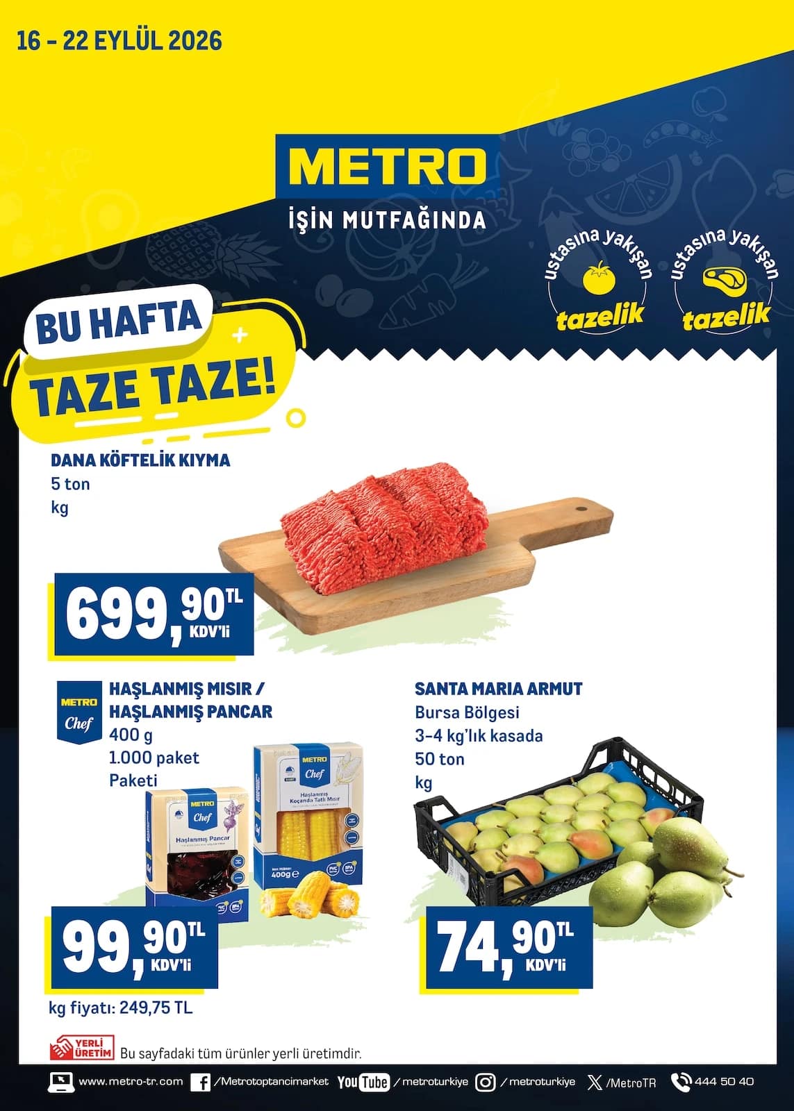 Metro - Taze Ürünler 16 - 22 Eylül 2026 - Sayfa 1