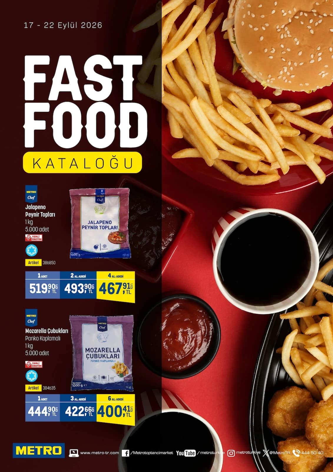 Metro - Fast Food Broşürü 17 - 22 Eylül 2026 - Sayfa 1