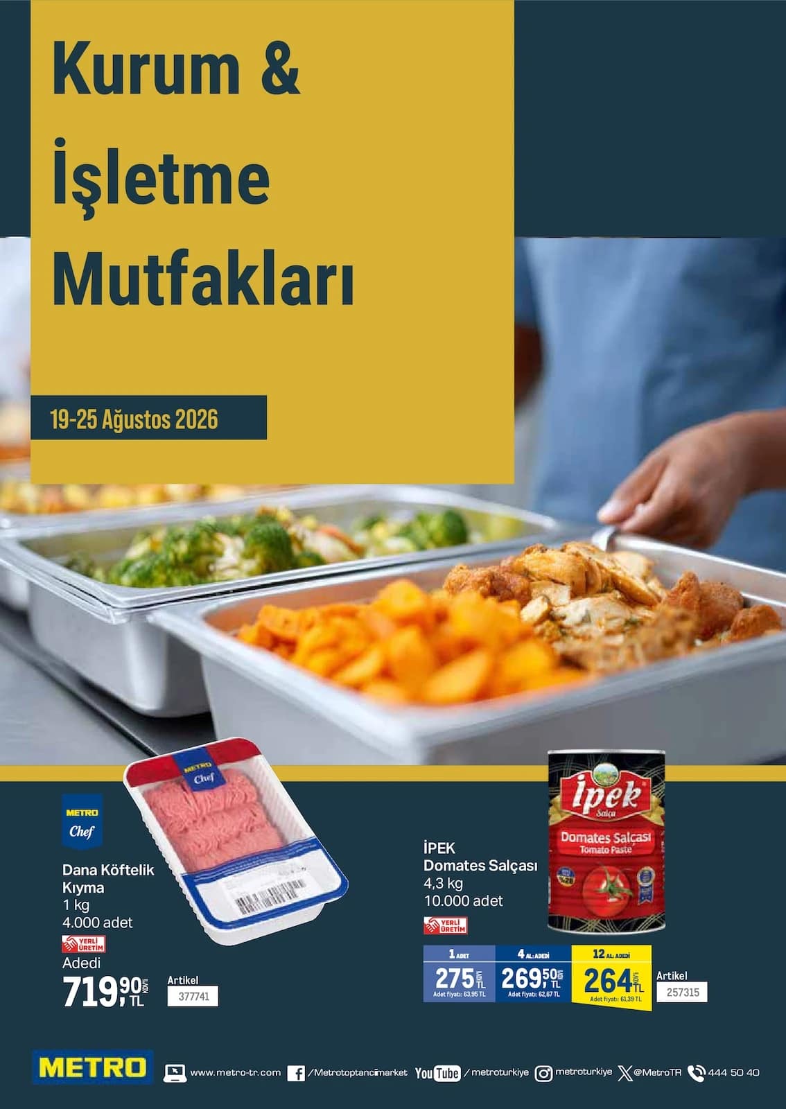 Metro - Kurum ve İşletme Mutfakları 19 - 25 Ağustos 2026 - Sayfa 1