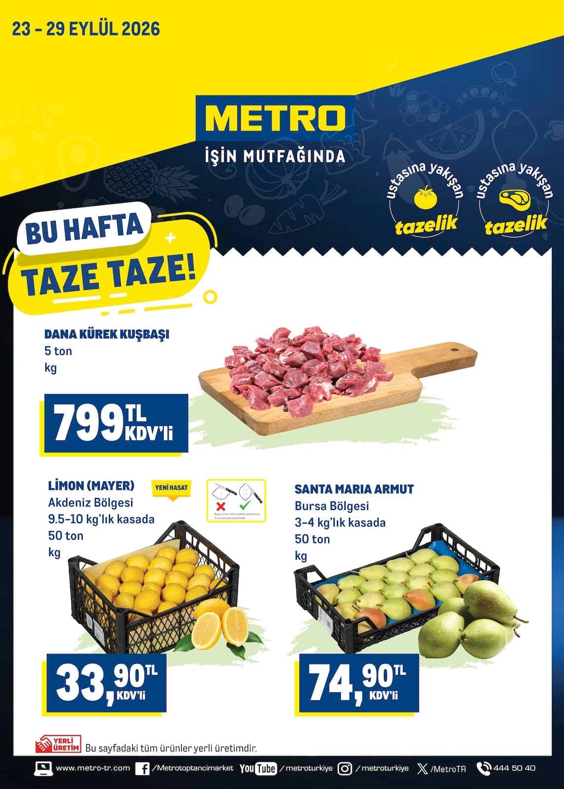 Metro - Taze Ürünler 23 - 29 Eylül 2026 - Sayfa 1