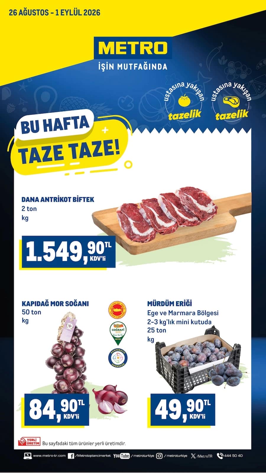 Metro - Taze Ürünler 26 Ağustos - 01 Eylül 2026 - Sayfa 1