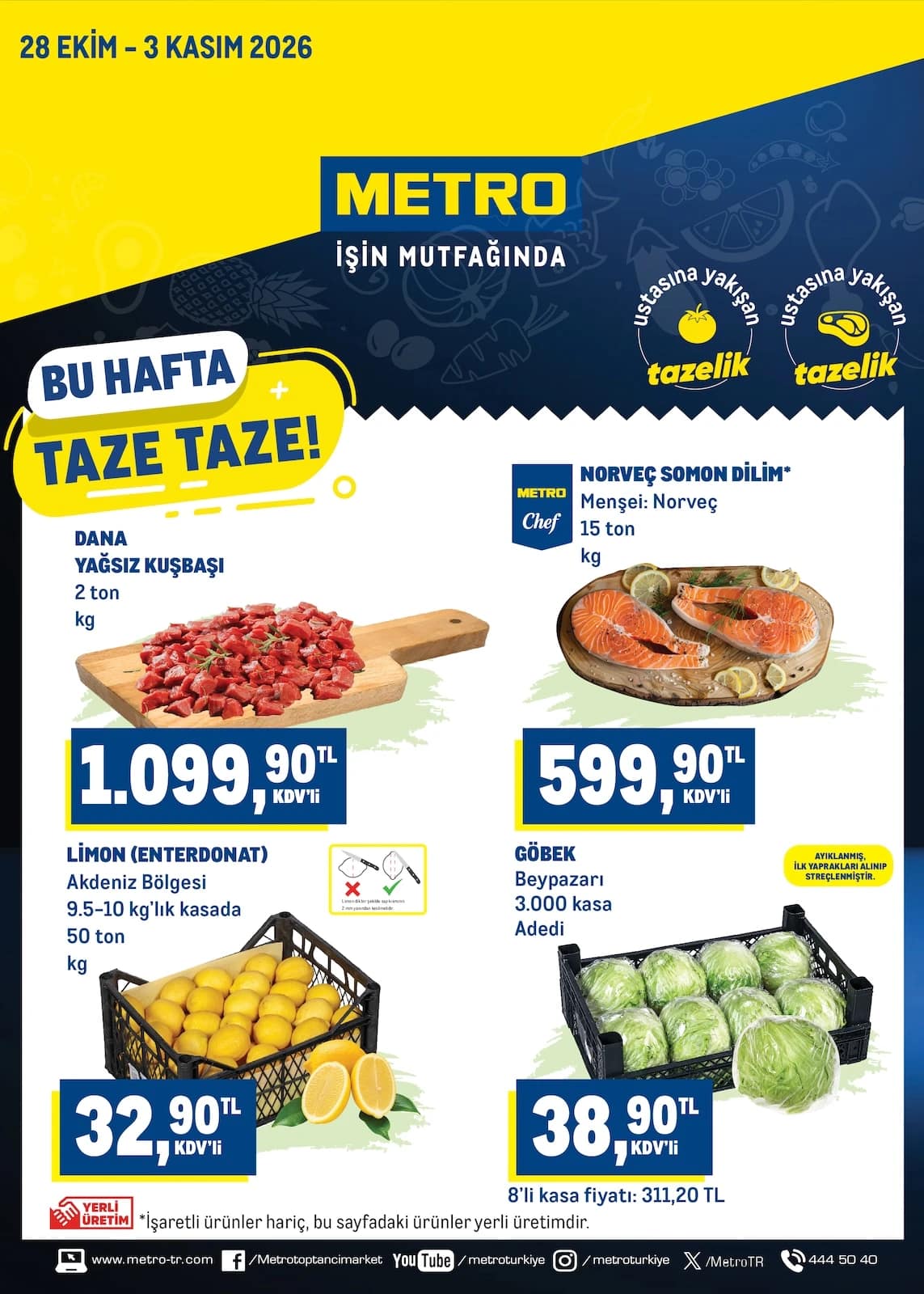 Metro - Taze Ürünler 28 Ekim - 03 Kasım 2026 - Sayfa 1
