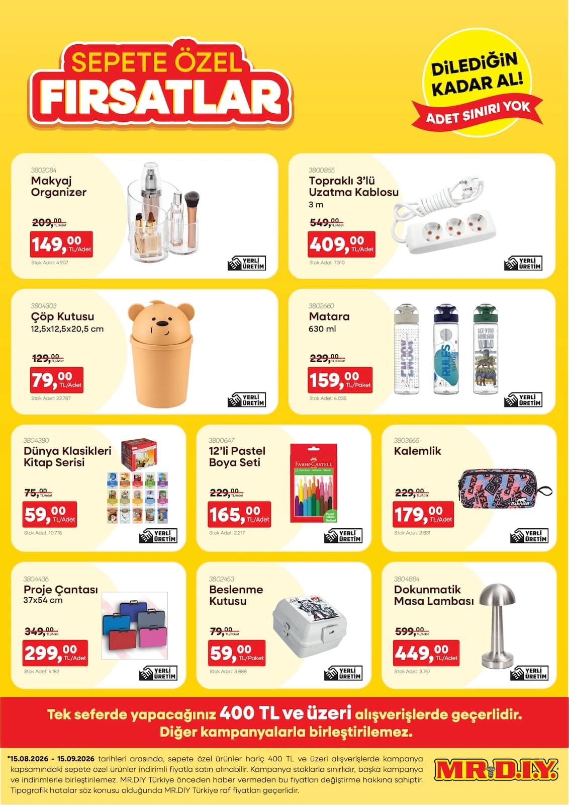Mr.Diy - İndirim Broşürü 15 Ağustos - 15 Eylül 2026 - Sayfa 1