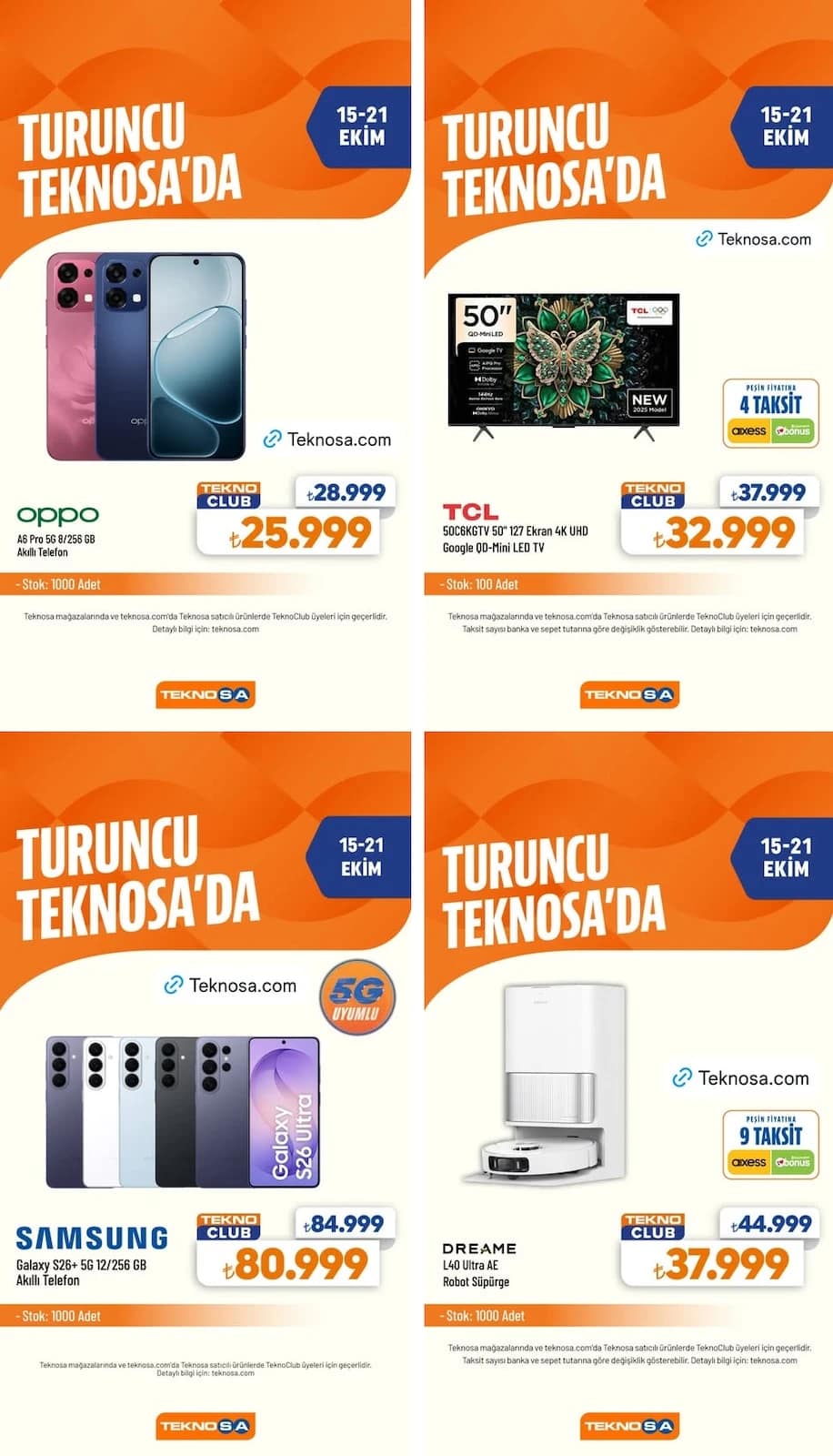 Teknosa - İndirim Broşürü 15 - 21 Ekim 2026 - Sayfa 1
