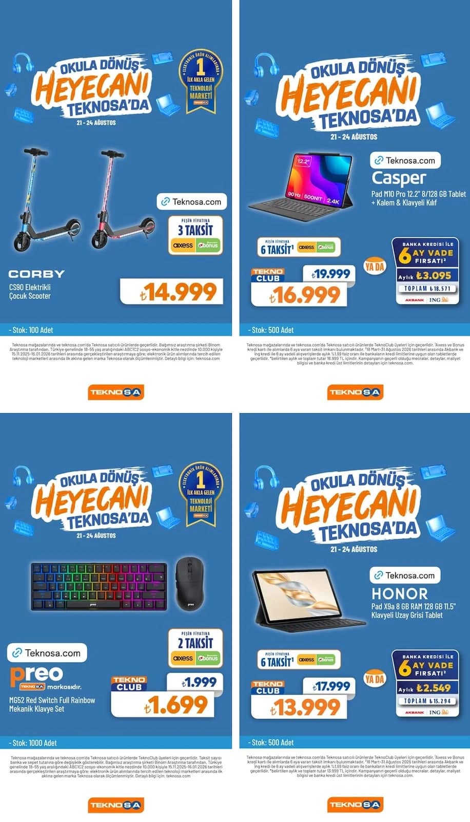 Teknosa - İndirim Broşürü 21 - 24 Ağustos 2026 - Sayfa 1