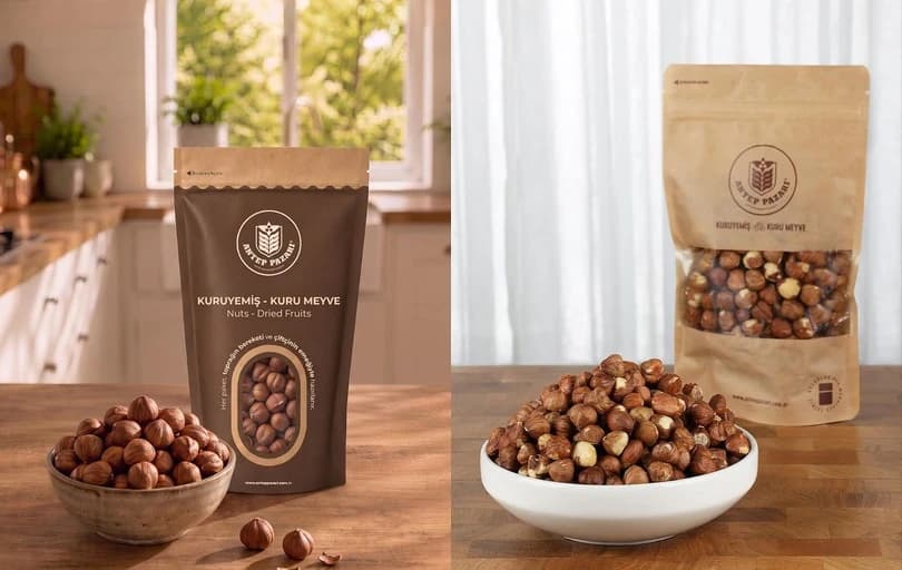 Antep Pazarı Çiğ Fındık İçi 1 Kg 195 TL