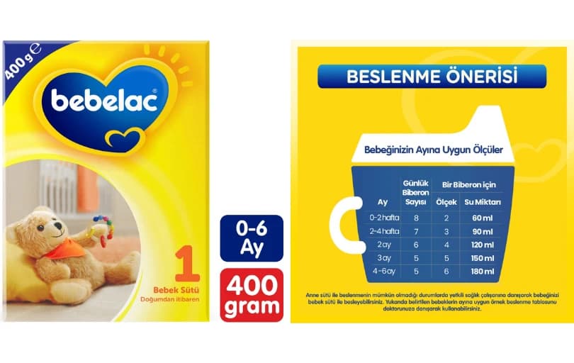 Bebelac 1 Bebek Sütü 0-6 Ay 400 Gr - 199 TL