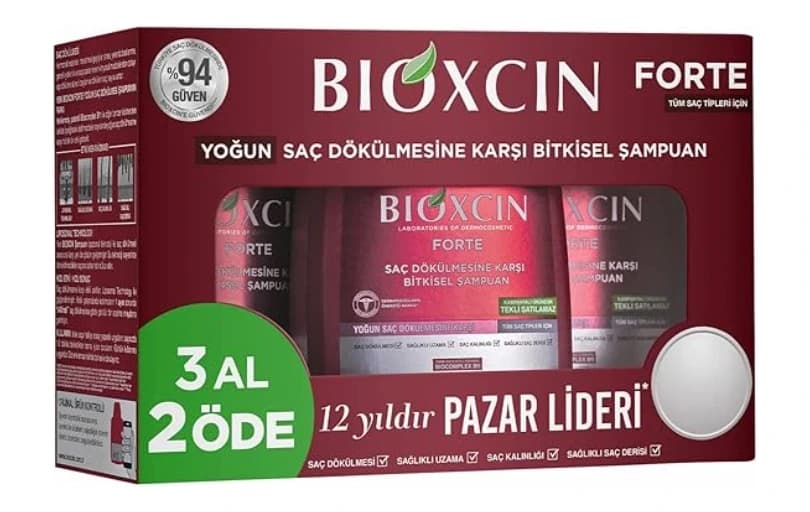 Bioxcin Forte Şampuan 300ml Amazon'da 329 Tl