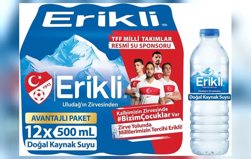 Erikli Doğal Kaynak Suyu 12×500 Ml 95 TL