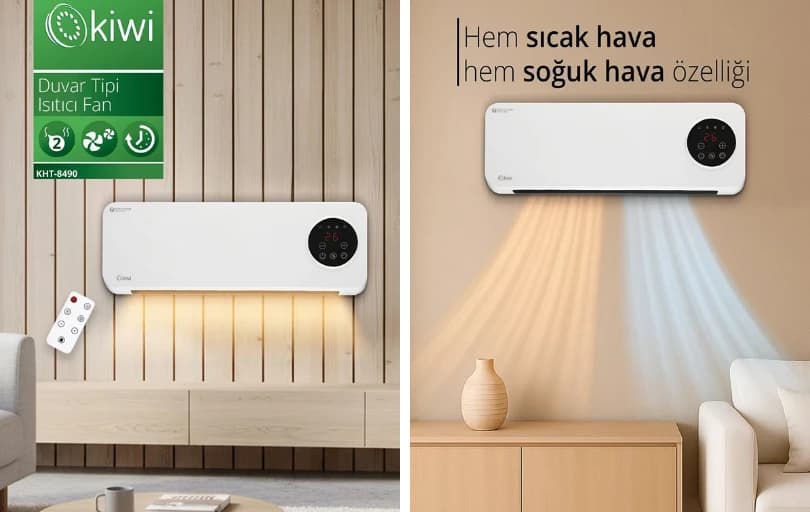 Kiwi Duvar Tipi Isıtıcı Fan – Sepette 1.599 TL