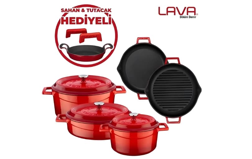 Lava Demir Döküm 5’i Bir Arada Set 9.304 TL