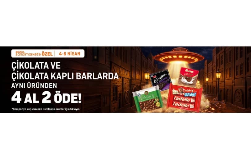 Migros Çikolatalarda 4 Al 2 Öde