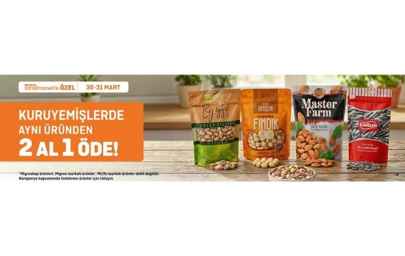 Migros Kuruyemişlerde 2 Al 1 Öde