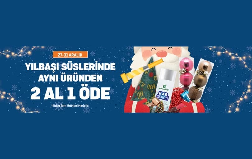 Migros Yılbaşı Süslerinde 2 Al 1 Öde 