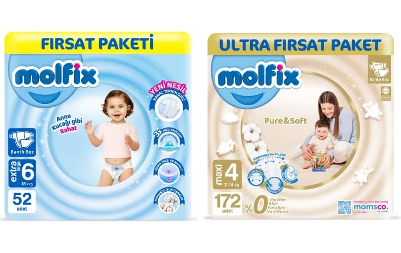 Molfix Bebek Bezlerinde 2. Ürün %50 İndirimli