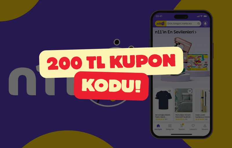 N11'de 800/200 TL Kupon Kodu