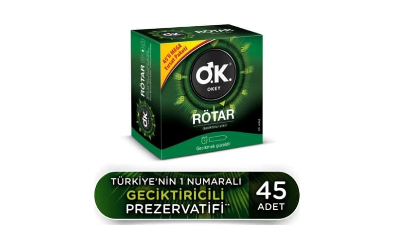 Okey Rötar 45'li Prezervatif 375tl
