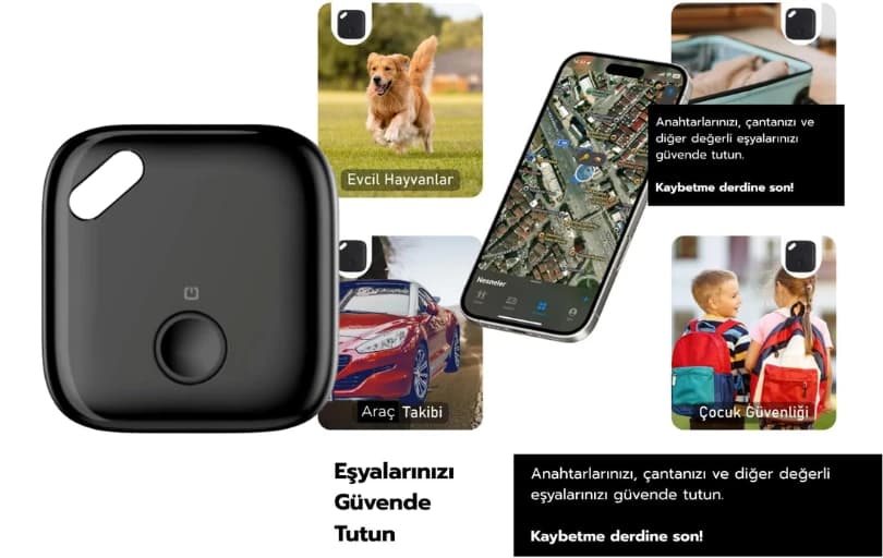 Onvec Smart Tag Siyah (Apple Uyumlu) - 234 TL