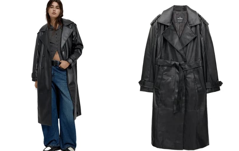 Pull & Bear Suni Deri Trençkot şimdi 1.790 TL!