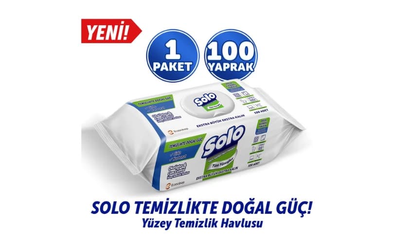 Solo Yüzey Temizlik Havlusu 100 Yaprak 63₺