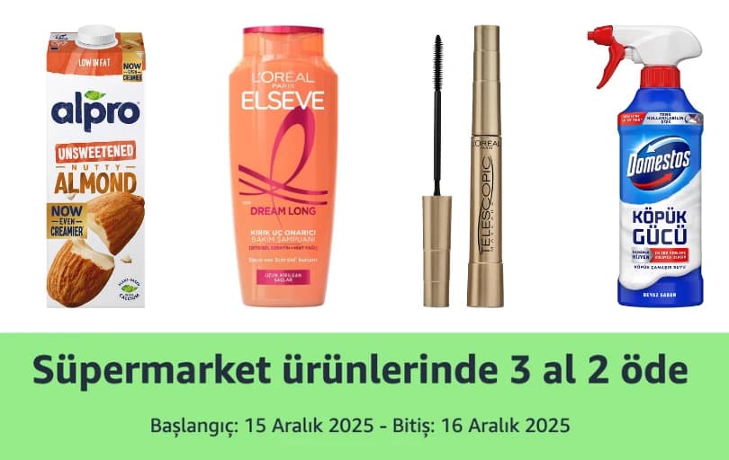 Süpermarket ürünlerinde 3 al 2 öde