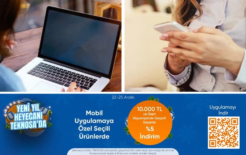 Teknosa'da 10000 TL'ye %5 İndirim