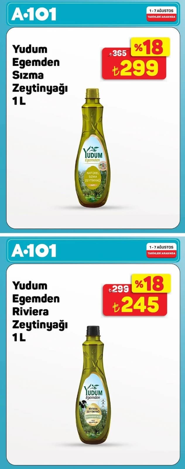 A-101 - Facebook Paylaşımı 01 - 07 Ağustos 2026 - Sayfa 1