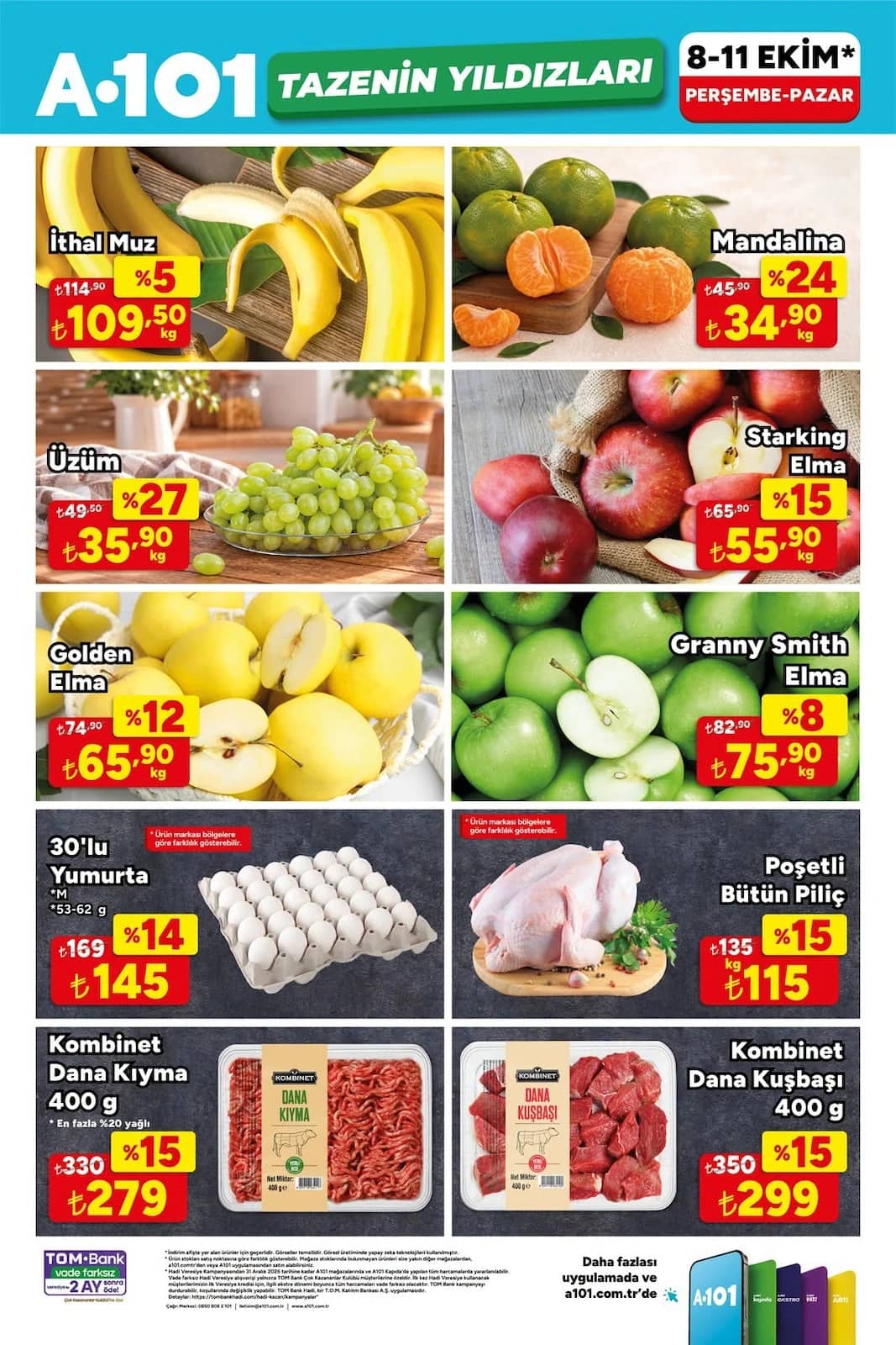 A-101 - Manav İndirim Broşürü 08 - 11 Ekim 2026 - Sayfa 1